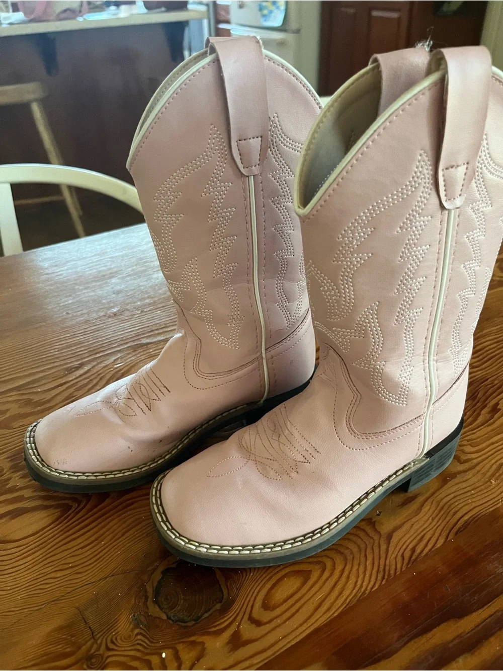 Old West Pink Girls' Western Boots